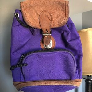 Purple Drawstring Mini Backpack